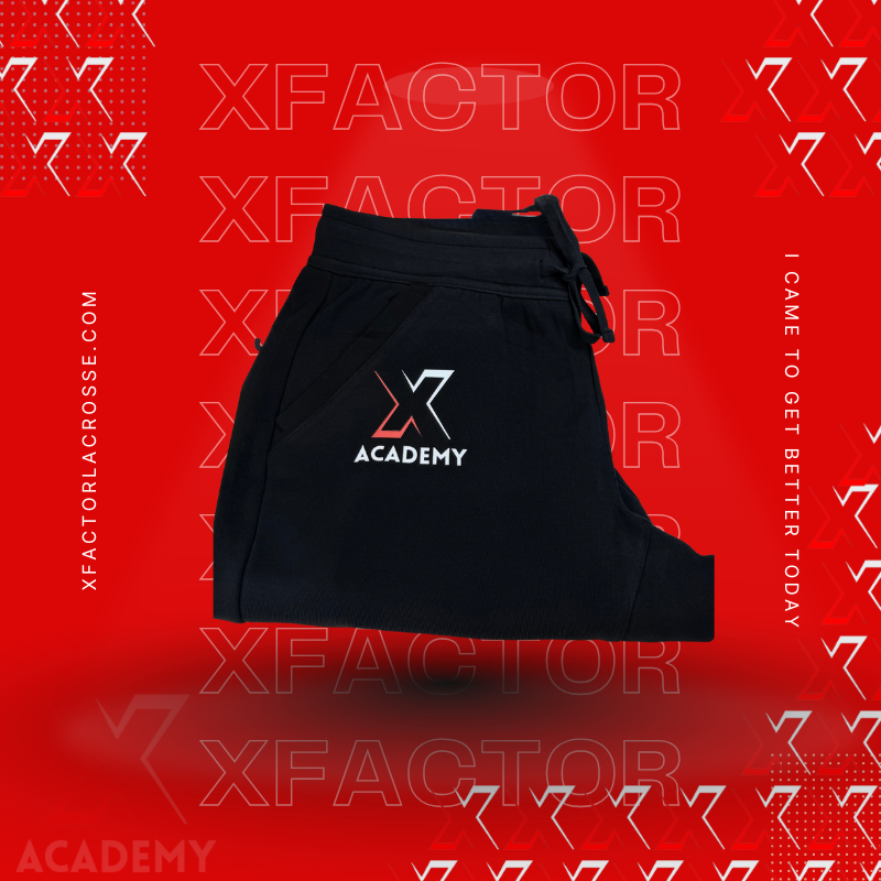 Black XFactor Lacrosse fleece sweatpants